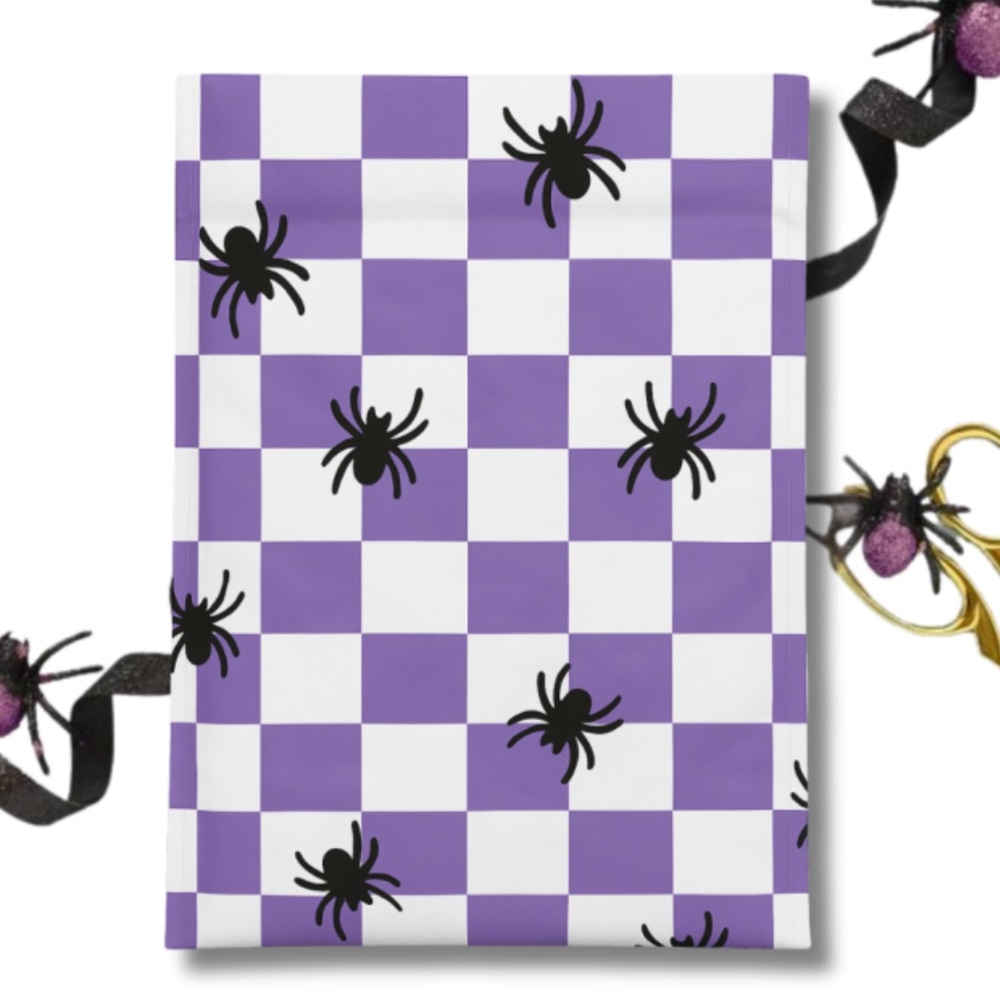 NEW! 💀20 Purple Spider Check Poly Mailers 10 x 13 inch